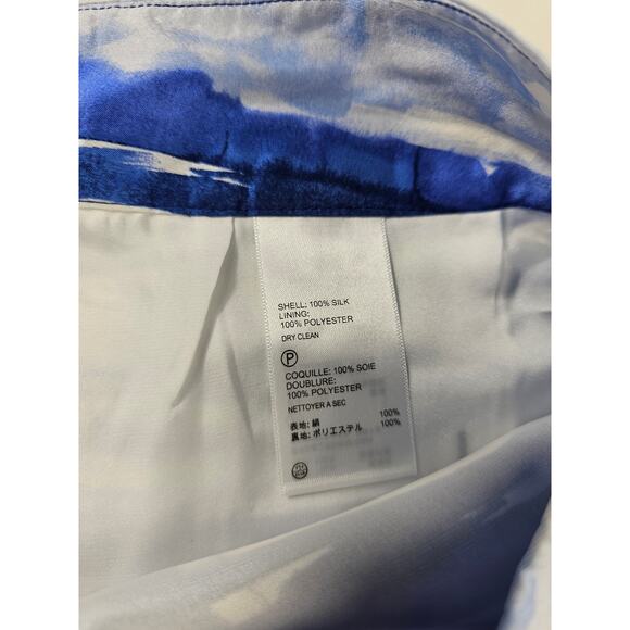 Tommy bahama womens size 4 100% silk lined ombre blue white shorts EUC island - Picture 3 of 7